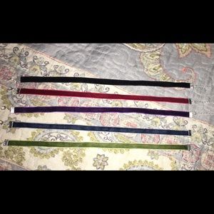 Velvet Choker s, Black,Red,Blue,Green,Purple